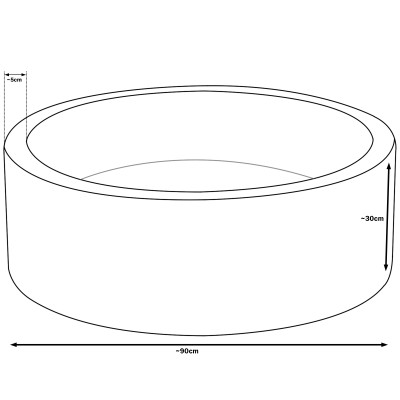 Bällebad mit 200 Bällen rund ⌀90 cm